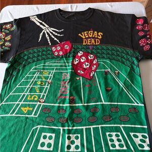 Liquid Blue Vegas Dead ‘92 Tour Skeleton Dice Tee new